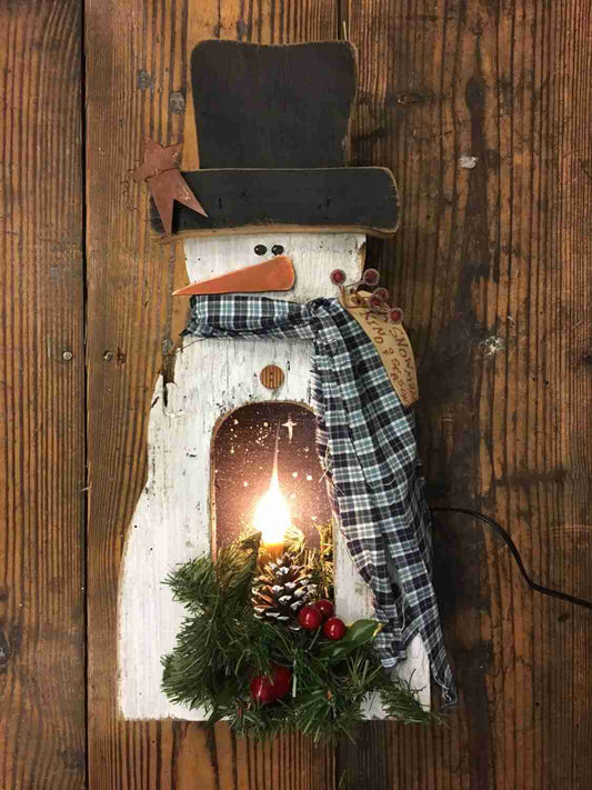 Snowman with candle - grab our #1 cheerful snowman today