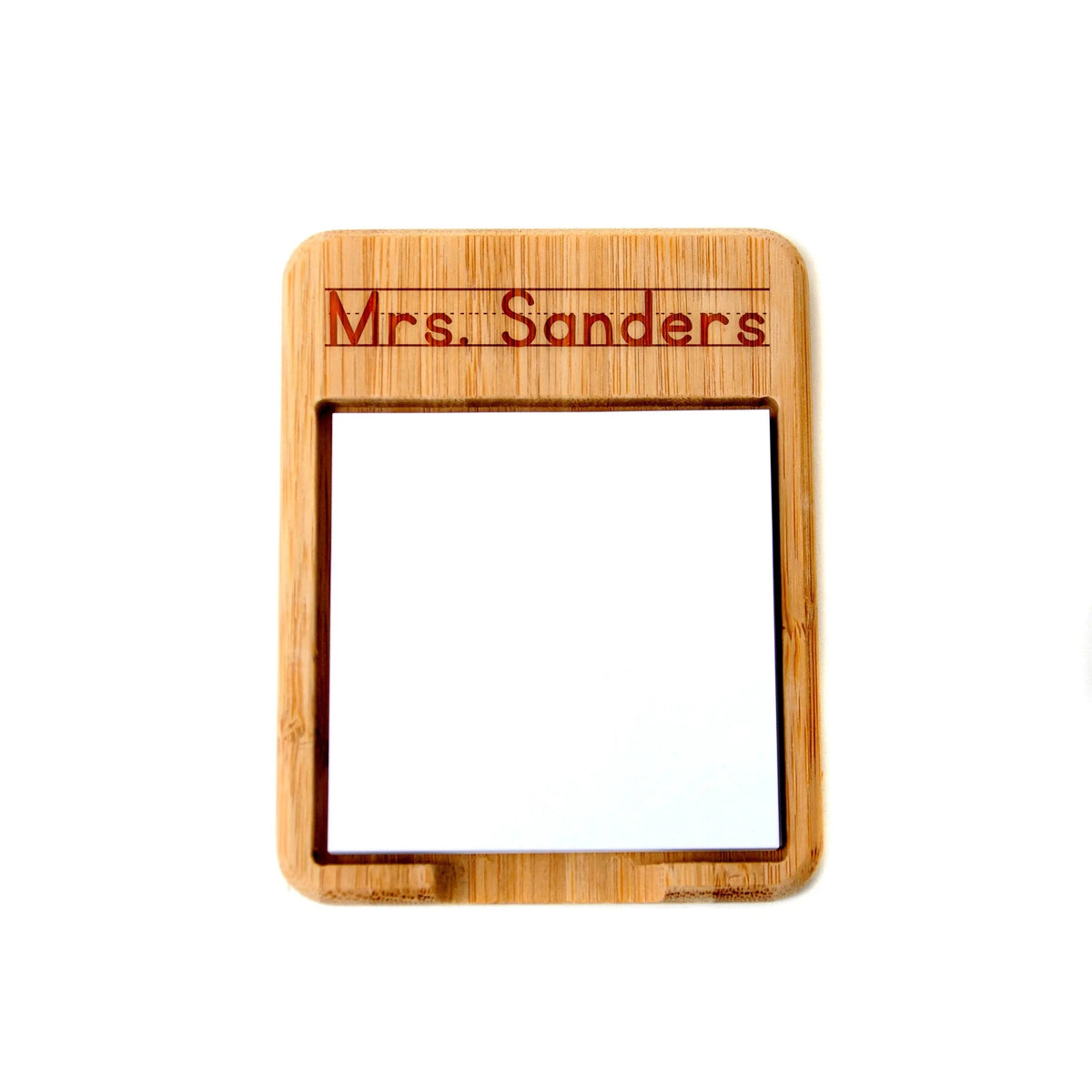 Personalized Teacher Gift - Bamboo Sticky Note Holder - Gift for Teacher