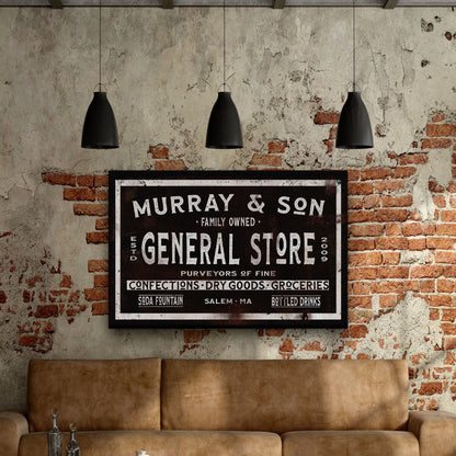 Dry Goods Sign | Personalized General Store Sign | Custom Rustic Farmhouse Sign