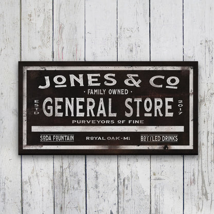 Dry Goods Sign | Personalized General Store Sign | Custom Rustic Farmhouse Sign