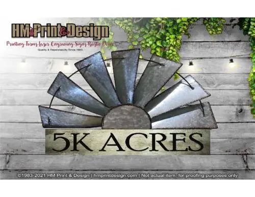 Half Windmill Sign : Beautifully Personalized Wood