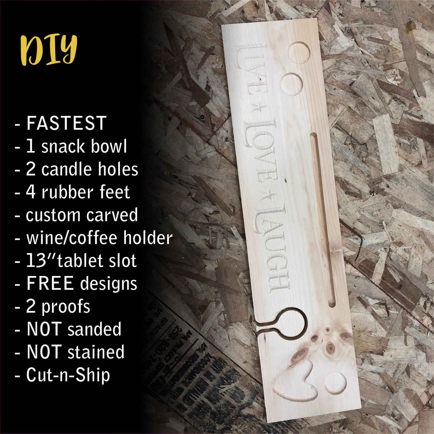 Personalized Wooden Bath Caddy, Live Edge Tub Tray, Engraved Bathtub Board, Rustic Luxury Caddie