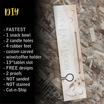 Personalized Wooden Bath Caddy, Live Edge Tub Tray, Engraved Bathtub Board, Rustic Luxury Caddie