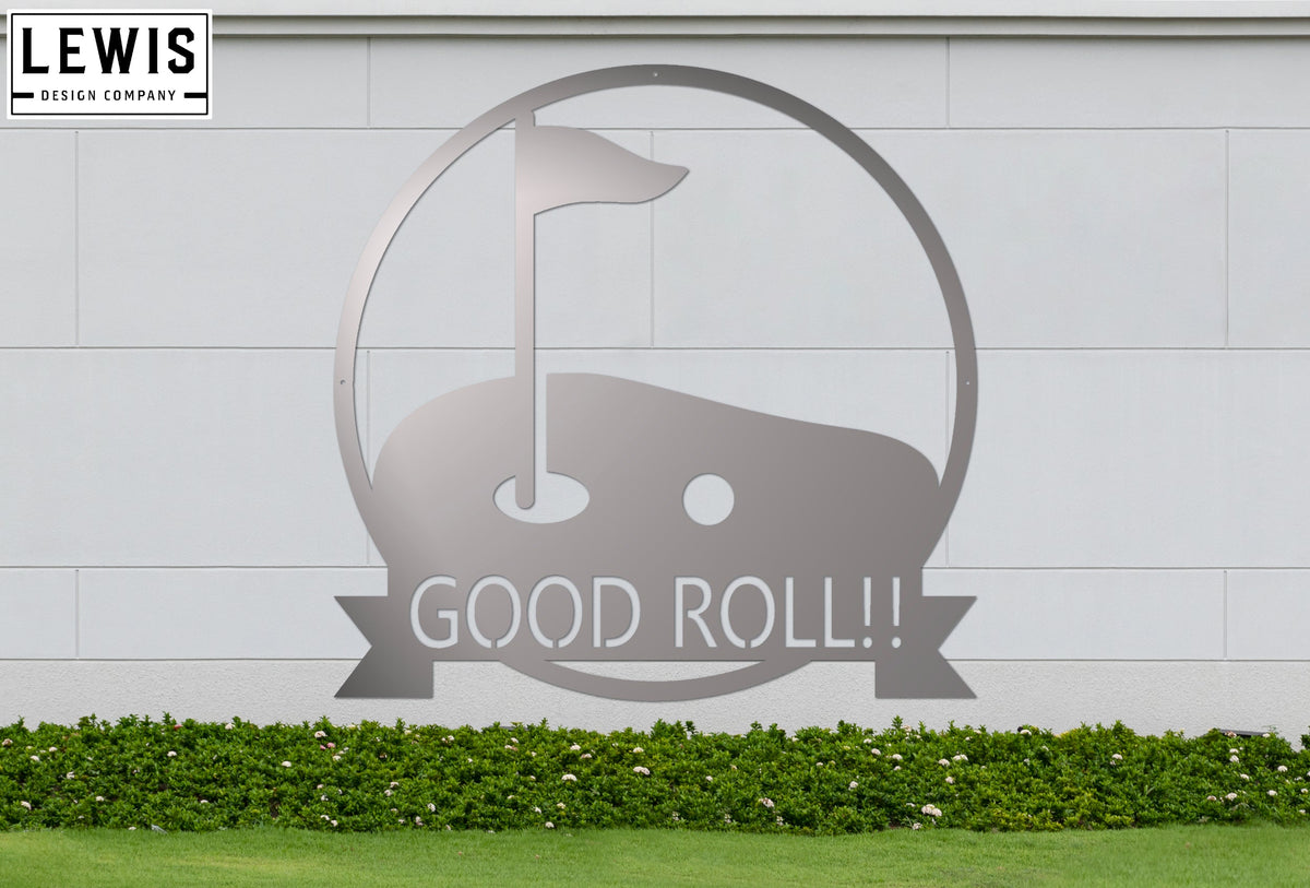 Golf Hole Custom Monogram Steel Sign