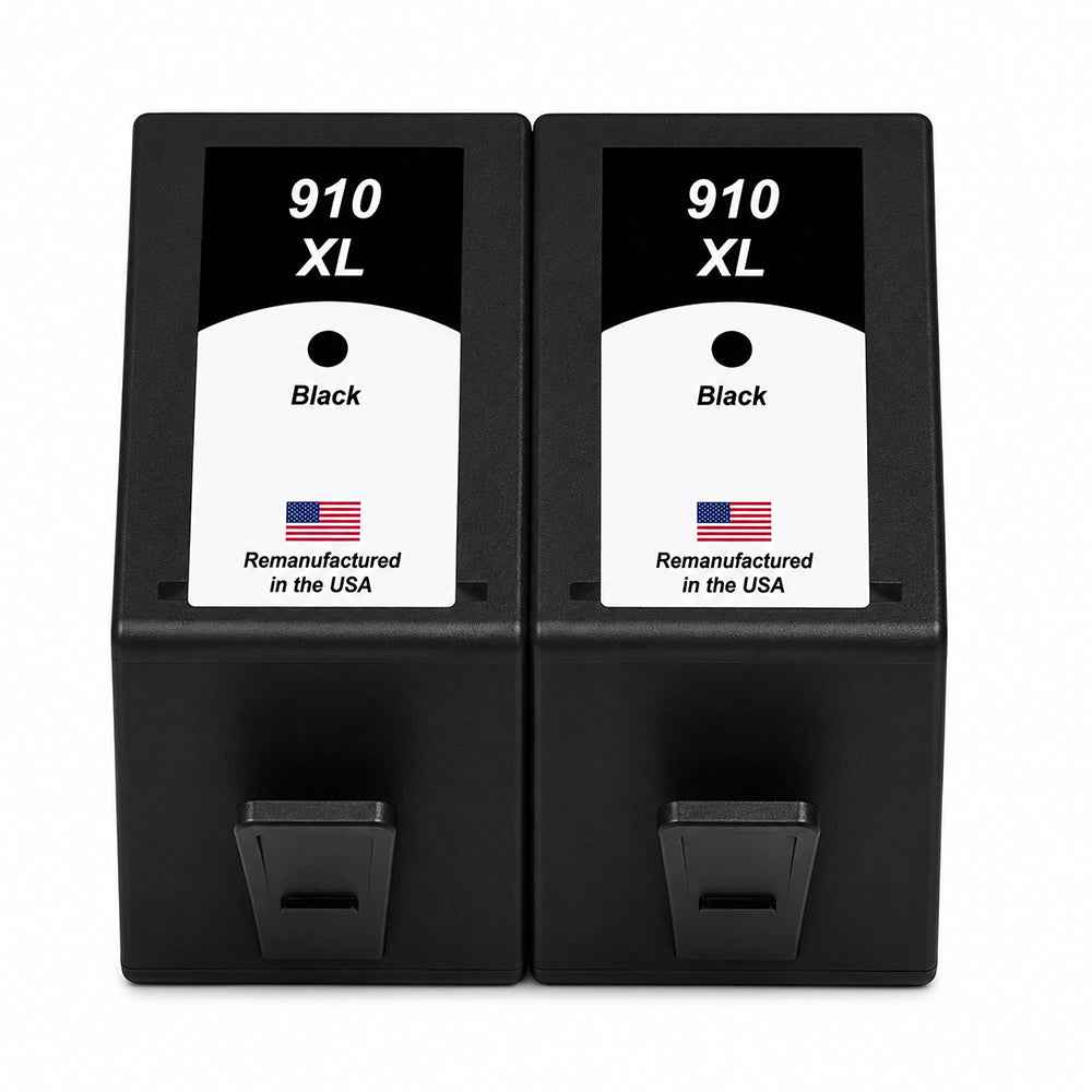 U.S. Remanufactured for HP 910XL (3YL65AN) Black Twin Pack High Yield Ink Cartridges