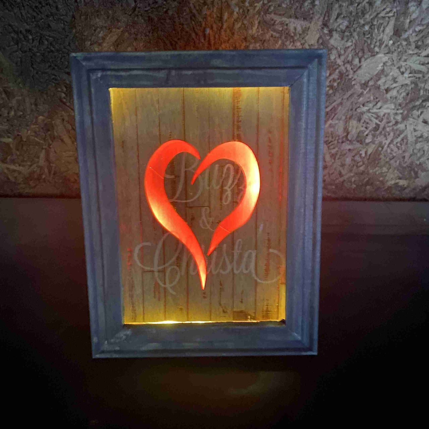 Pallet Heart Light Up Shadowbox image 0