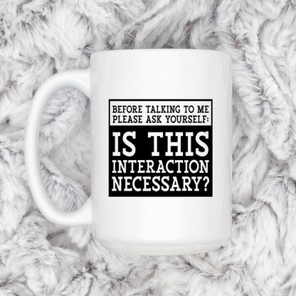 Funny Sarcastic Coffee Mug – Introvert Humor Gift | Office Humor Cup, Dishwasher Safe