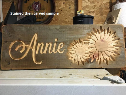 Custom Designed engraved or 3d carved sign