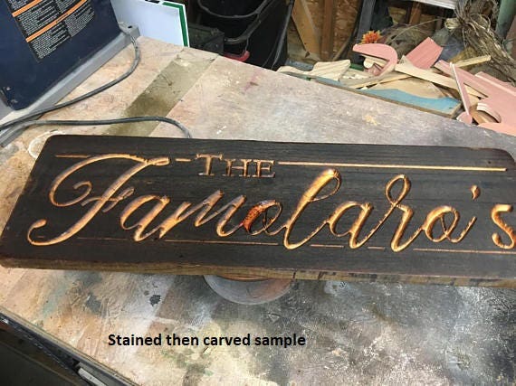 Custom Designed engraved or 3d carved sign