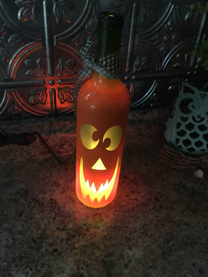 Custom Wine Bottle Lamp: Grinch Christmas Decor, Character Light