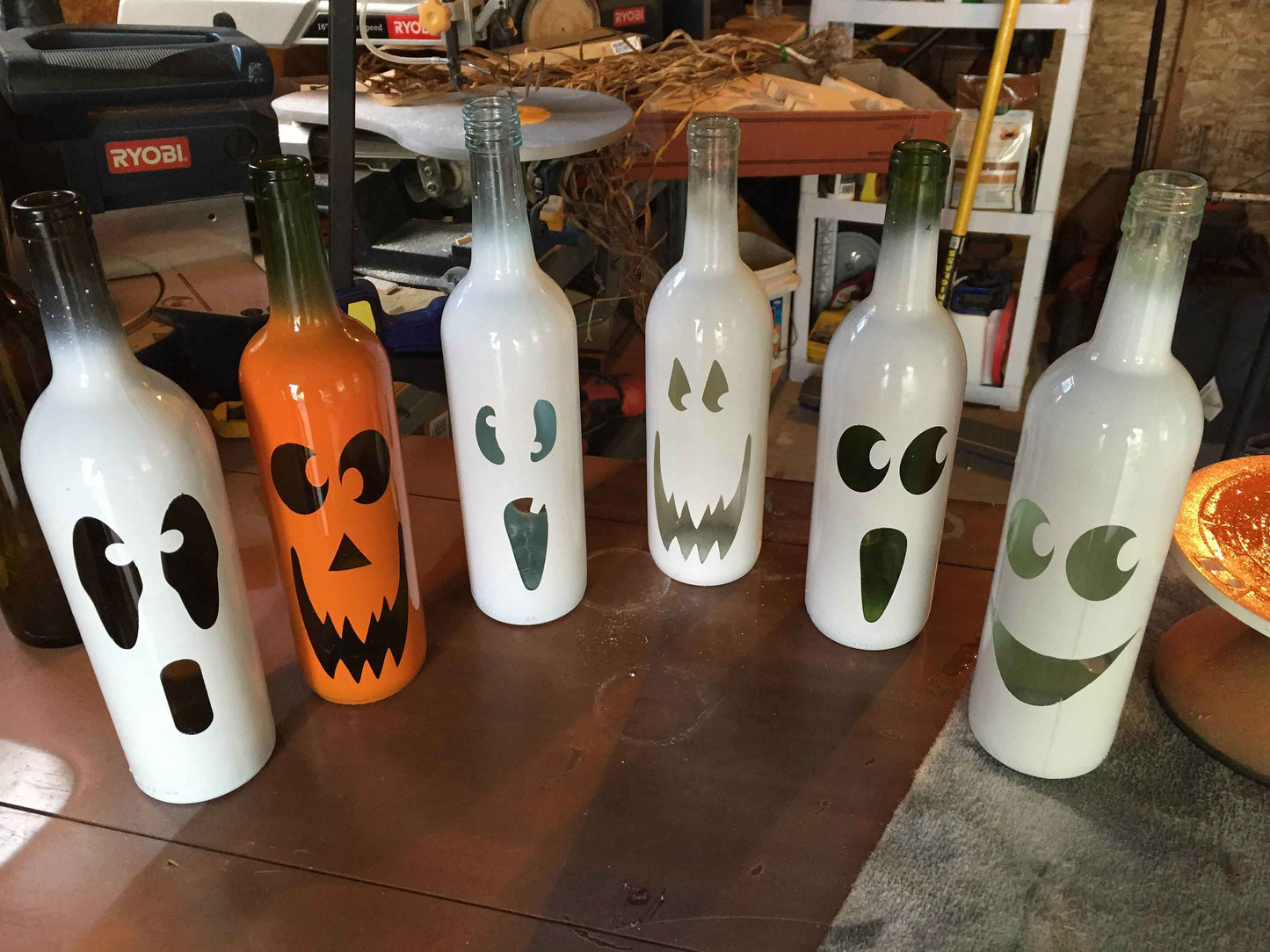 Custom Wine Bottle Lamp: Grinch Christmas Decor, Character Light