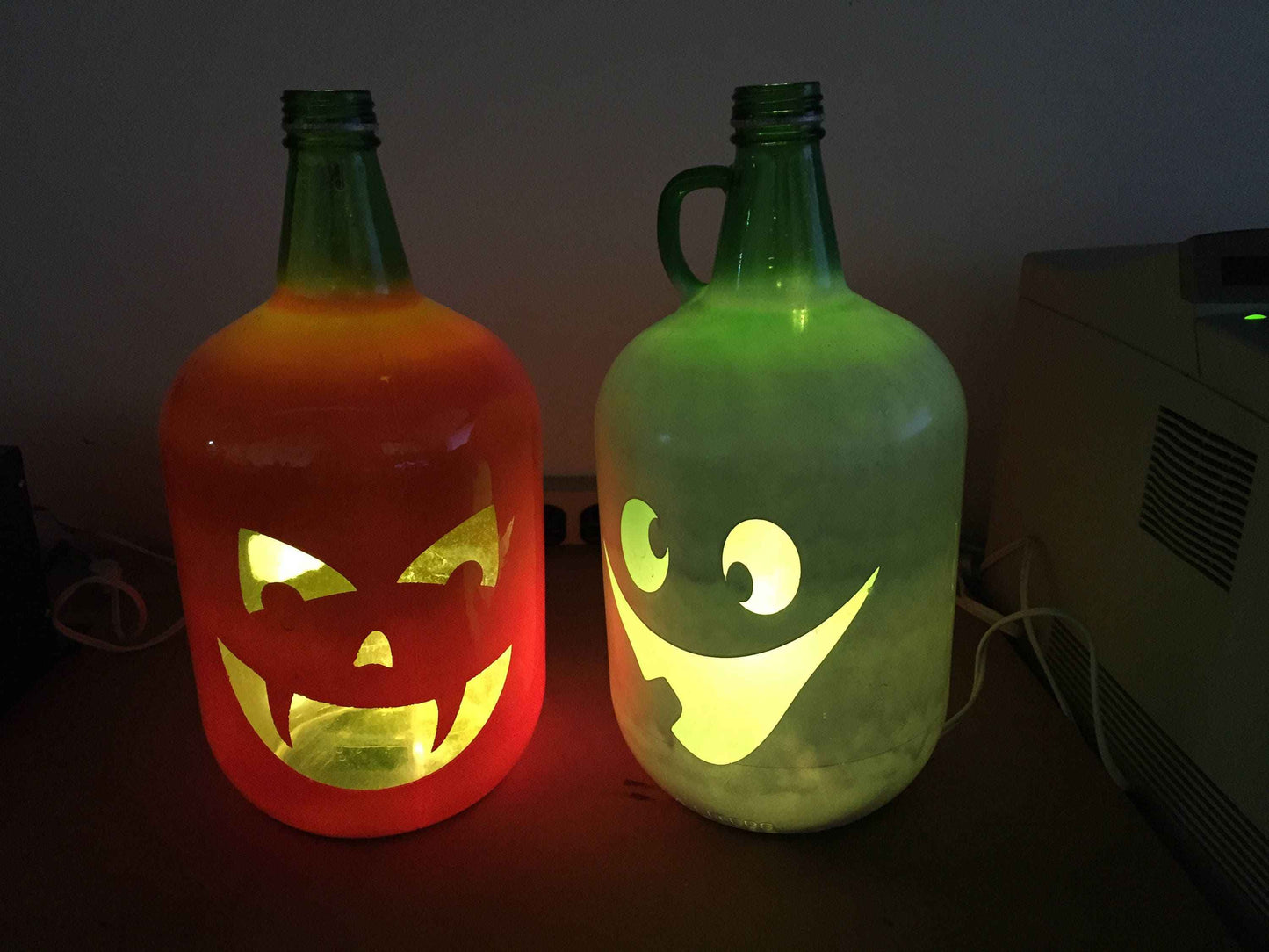 Custom Wine Bottle Lamp: Grinch Christmas Decor, Character Light