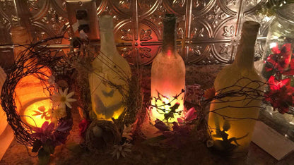 Custom Wine Bottle Lamp: Grinch Christmas Decor, Character Light