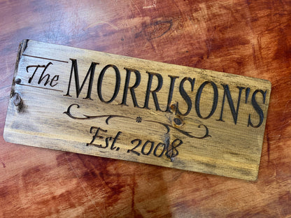 Custom Designed engraved or 3d carved sign
