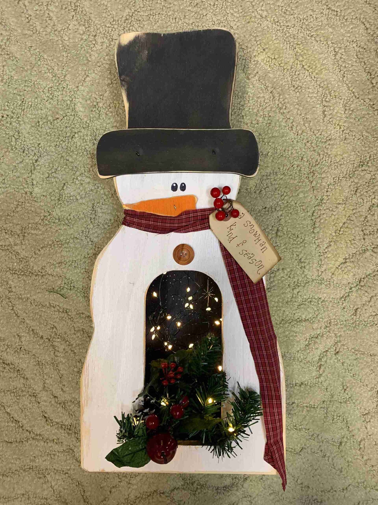 Snowman with candle  - grab our #1 cheerful snowman today