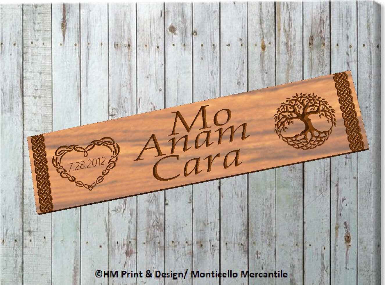 Irish Wedding Blessing Sign on Golden Poplar Wood, Celtic Love Keepsake, Personalized Wedding