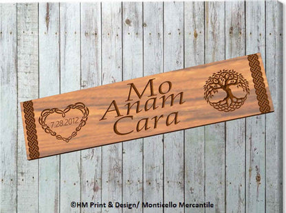 Irish Wedding Blessing Sign on Golden Poplar Wood, Celtic Love Keepsake, Personalized Wedding