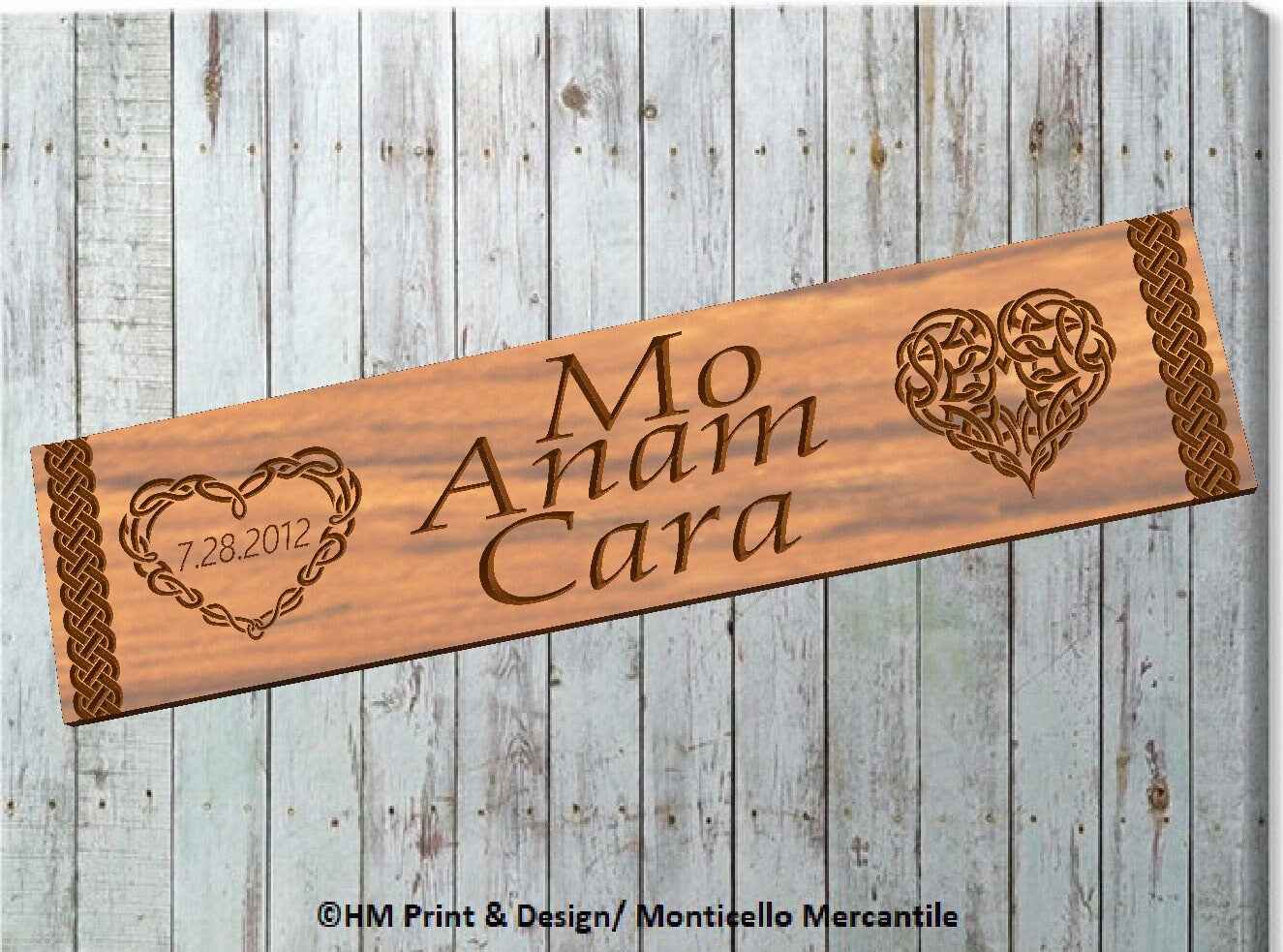 Irish Wedding Blessing Sign on Golden Poplar Wood, Celtic Love Keepsake, Personalized Wedding