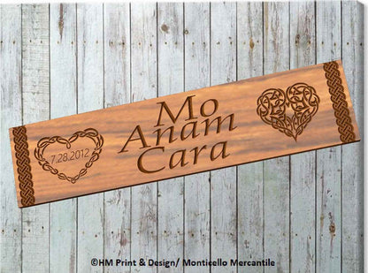 Irish Wedding Blessing Sign on Golden Poplar Wood, Celtic Love Keepsake, Personalized Wedding