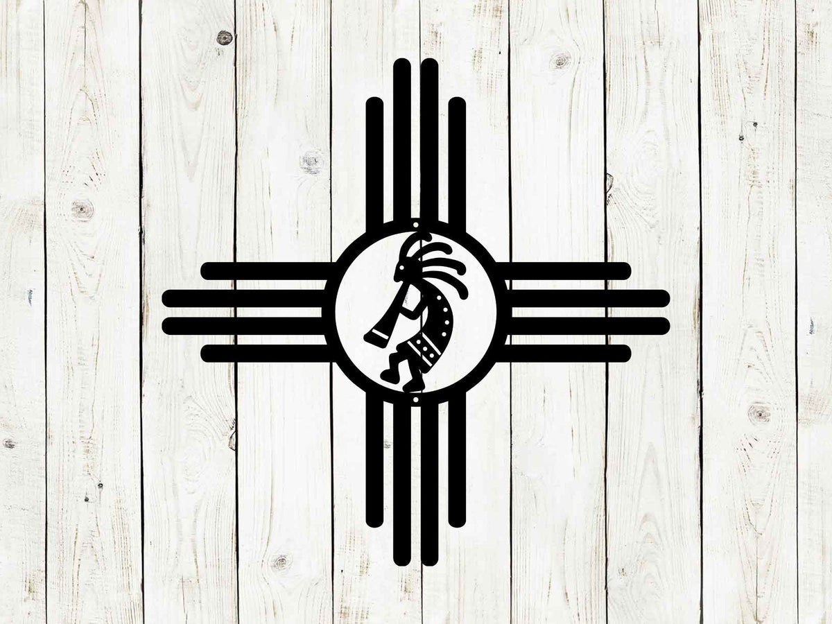 Zia Sun Kokopelli Metal Sign | Southwest Outdoor Decor