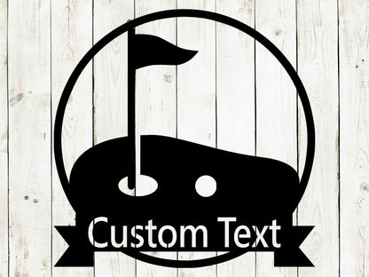 Golf Hole Custom Monogram Steel Sign