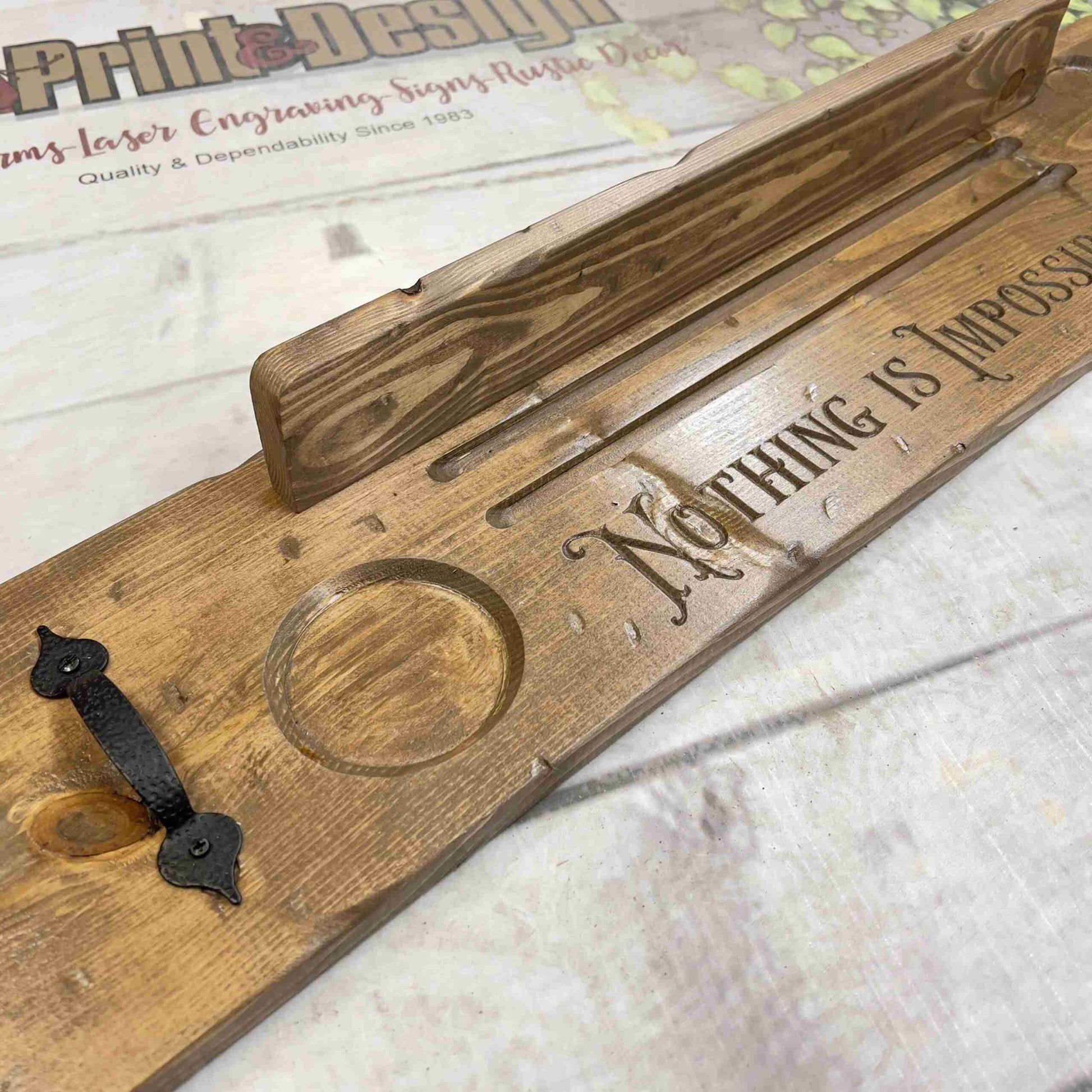 personalized bath caddy