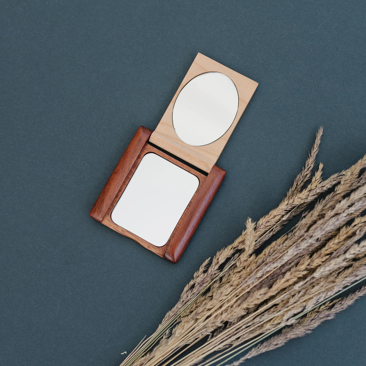 Wood Monogram Pocket Mirror, Bridesmaid Gift, Personalized Wood Compact Mirror, personalized mirror, hand mirror, purse mirror