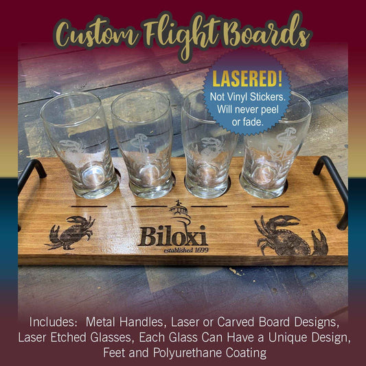 Personalized Beer Flight Board, Taster Tray, Groomsmen Gift, Whiskey Paddle, Craft Brew Tasting Set