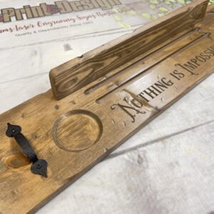 personalized bath caddy