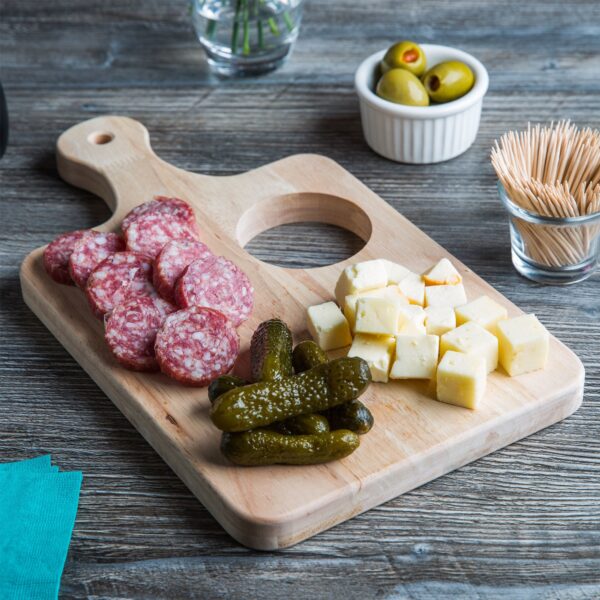 serving board with ramekin