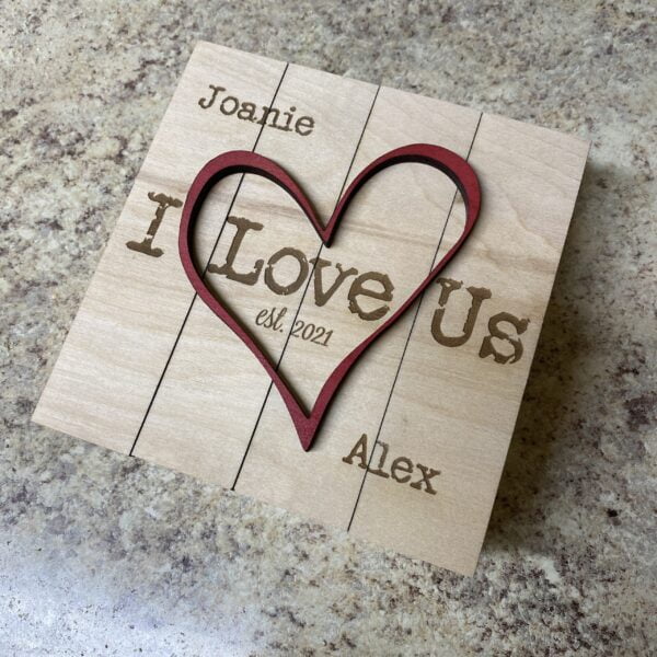 I Love Us Heart Pallet Box - Image 4