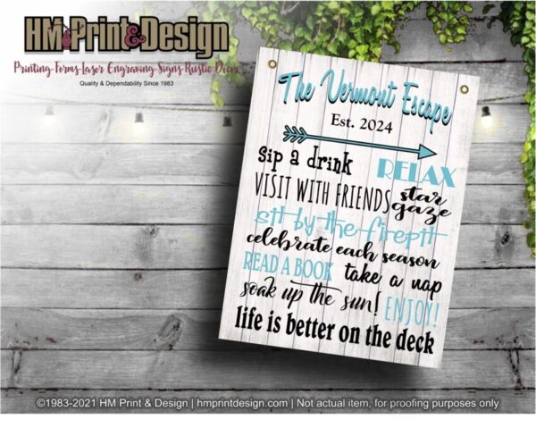 Deck Rules Sign - Weather Resistant - New - Image 5